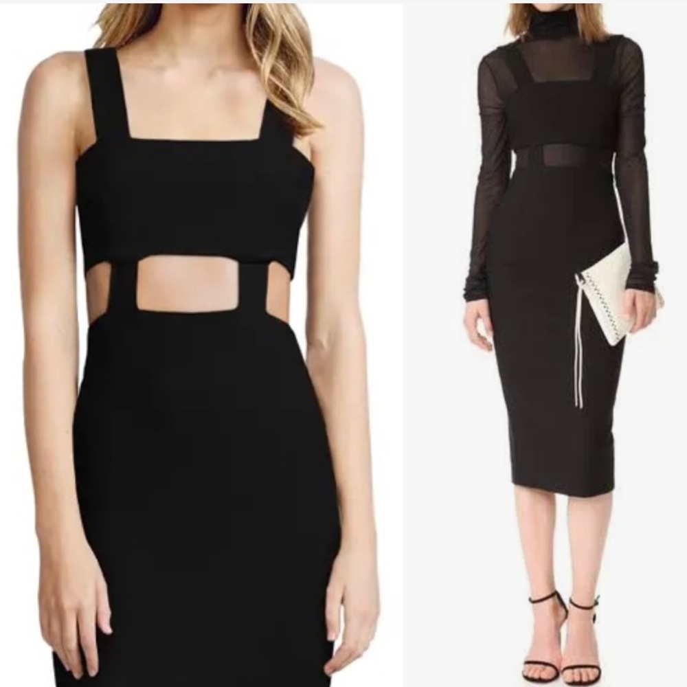 Cinq à Sept Black Midi Dress - Picture 2 of 15